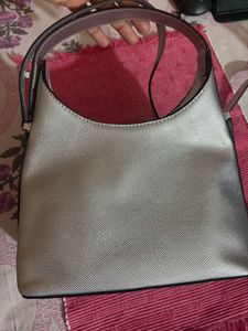 Guess Rosalba Small Hobo Bag - Silver