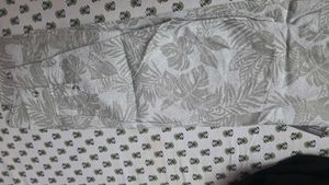 Men's Grey Leaf Print Shirt