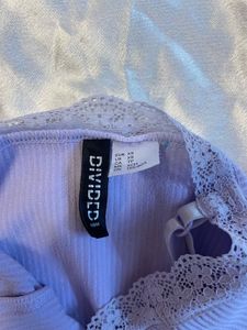 Lilac Lace Trim Slip Dress