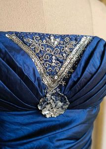 Elegant Royal Blue Embellished Gown ❤️