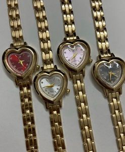Heart Shaped Gold Tone Ladies Watch