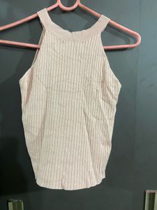 Ribbed Knit Sleeveless Top