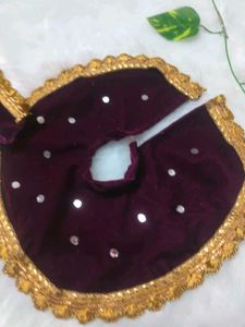 Laduu Gopal  Beautiful Meroon Velvet Dress