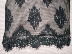Black Lace Sheer Top