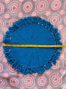 Blue Crocheted Doily