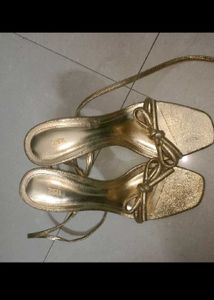 ZARA golden heels