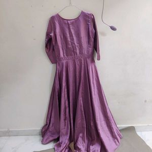 Elegant Lavender Anarkali Gown