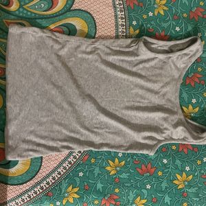 Grey Ribbed Tank Top
