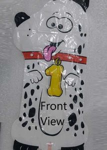 Cute Polka Dot Dog "1" Number Birthday Balloon