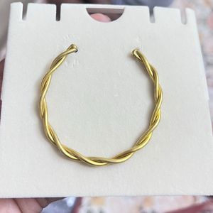 Twisted Gold Bangle Bracelet
