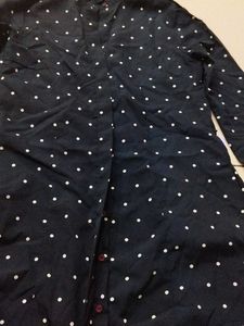 Chic Navy Polka Dot Dress