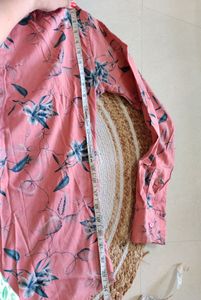 Mens Pink Floral Shirt