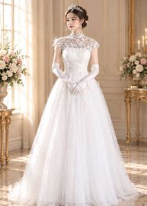 Price Drop 🎀Elegant White Lace Bridal Gown