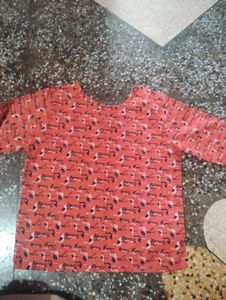 Red Graphic Print T-Shirt