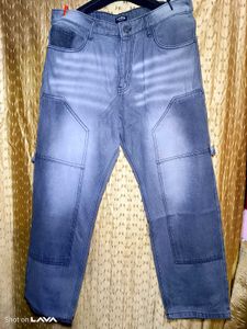 Stylish Men's Grey Denim Jeans