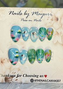 Custom Press On Nails - Swan Lake Design