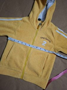 Kids Yellow Zip-Up Hoodie