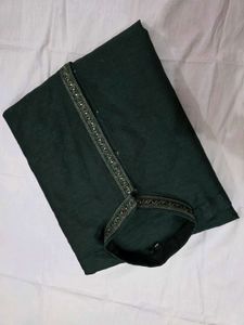 Men's Green Embroidered Kurta