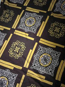 Elegant Brown&amp;Gold Medallion Double Bed Sheet Set