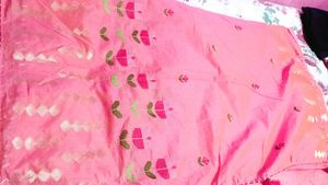 Beautiful Pink  silk Saree