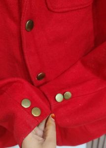 Red Casual Blazer