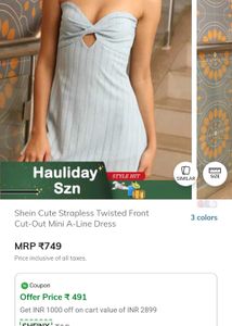 Cute Light Blue Mini Dress