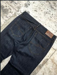 Y2K Smog Denim Dark Wash Straight-Leg Jeans