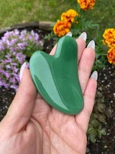 Green Jade Gua Sha Heart