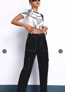 Black Cargo Jeans