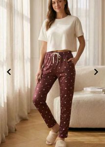 Women's Drawstring Waist Star Print Pjama