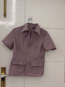 Lilac Short Sleeve Button Down Shirt