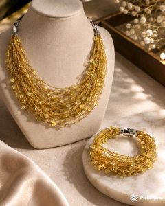 2 Bunches of Golden beaded fringe trims
