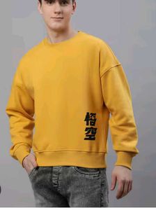 Stylish Yellow Graphic Sweatshirt
