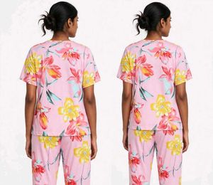 Pink Floral Pajama Set