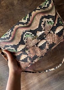 Stylish Snake Print Clutch