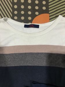 Striped Top and Navy Pants Set