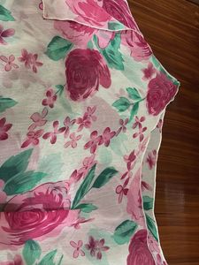 Whimsy Chiffon Floral Print Blouse