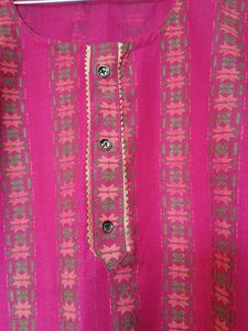 Pink Cotton Kurti