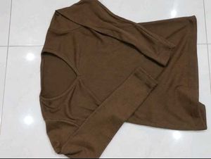 brown long sleeve top