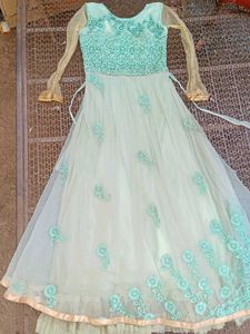 Stunning Mint Green Embroidered Lehenga