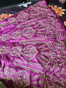 Embroidered Magenta Kurta Set