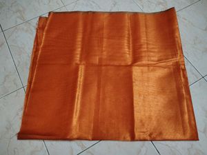 Orange Textured Dress Material 1m