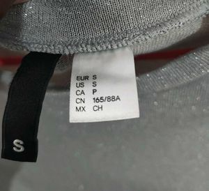 shiney H&amp;M sky-blue colour top.
