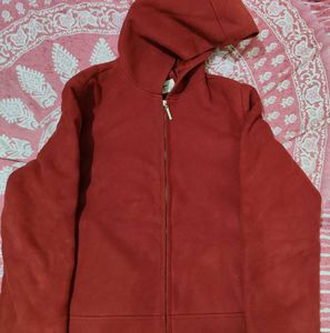 Maroon Velvet Hoodie jacket