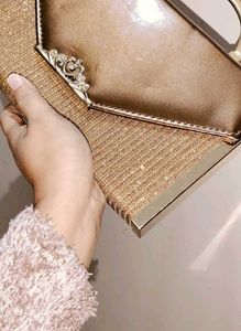 Sparkling Gold &amp; Brown Clutch