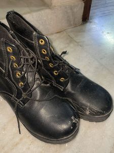 Black Lace-Up Ankle Boots