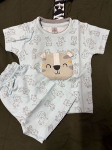 Cute Spongy Baby T-shirt with Animal Print