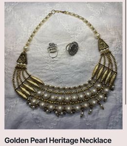 Golden Pearl Heritage Necklace Set