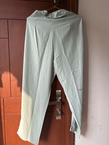 Pastel Green Wide-Leg Pants
