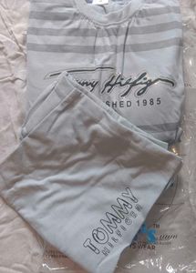 Boys Green T-shirt and Denim Shorts Set